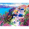 Santorini Seascape - Paint by Number Kit - 16"x20" (40x50cm)