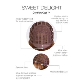 GABOR Sweet Delight Short Contemporary Shag Wig by Haiuwear, Average Cap - Medium Brown