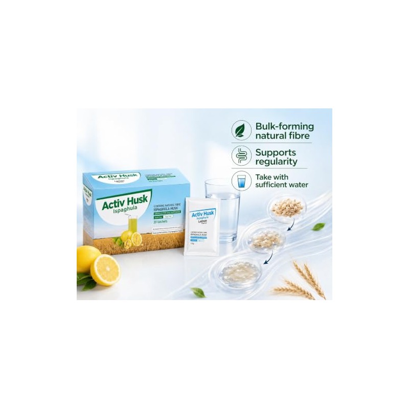 Ispaghula Husk Lemon Drink Sachets | Contains Natural Fibre |