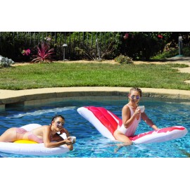 BiggerKids SUMMER SALE! Bacon Egg Pizza Pool Float Inflatable Water Toy Swimming, 3-for-1