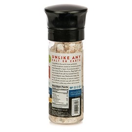 REDMOND REAL SALT, Sal Marina Natural Gruesa sin Refinar, 100% Pura, +60 Minerales Traza, Sin Aditivos, Grinder Refill, 4.7 OZ