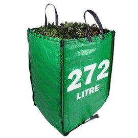 Jumbo Green Garden Waste Bag with Handles - 272 Litre Reusable and Foldable Heavy Duty Green Waste Sack - Storage, Camping, Rubbish