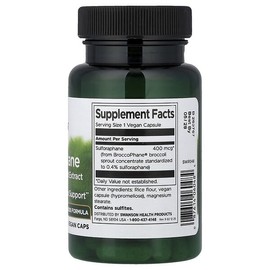 Swanson Vitamins, Sulforaphane Derived from Broccoli Sprout Extract, 400mcg, Vegan Capsules, 60 Tablets / Swanson Vitamins (스완슨 비타민), 브로콜리 새싹 추출물 유래 설포라판, 400mcg, 비건 캡슐 60정