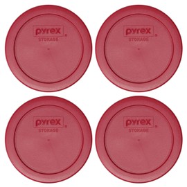 Pyrex 7200-PC Sangria Plastic Food Storage Replacement Lids - 4 Pack