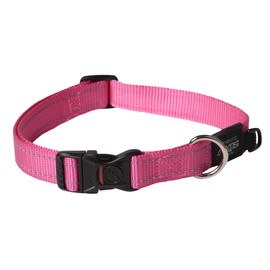 Rogz Fanbelt Collar Reflective, Pink