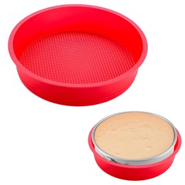 GBYAN Springform Pan Protector for 9 inch and 9.5 inch Springform Pan Round Cheesecake Water bath Pan Silicone Baking Pan Accessories Preventing Water from Entering the Springform Pan