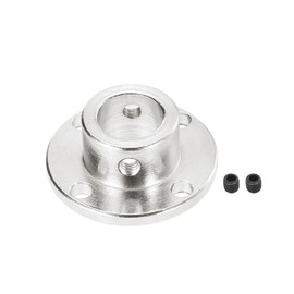 sourcing map 2 Pcs 12mm Flange Coupling Connector Rigid Guide Model Coupler Accessory Shaft Axis Fittings with Fastening Screw for DIY RC Model Motors,Silver