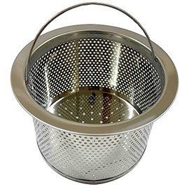 LuLuPaL Stainless Steel Drain Drain Basket Diameter 5.3 x Height 3.4 inches (135 mm) x Height 3.4 inches (86 mm) Stainless Steel Dish Drainer, Shallow Type, 13.5 SUS304