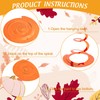 FYSUIMU 48 Pcs Fall Pumpkin Hanging Swirls Pink Orange Cute