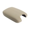 Ezzy Auto Beige Leather Suture Console Armrest Lid Cover for