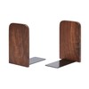 Pandapark Wood,Non-Skid Bookend for Shelves,Heavy Duty,Book Stand for CDs,1 Pair