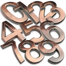COLORBIRD Door Number Digit Sticker Nameplate 3D Name Tag Sticker Stylish Locker Number Sticker (Bronze)