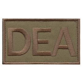 Tan Coyote US DEA Federal Agency Drug Enforcement Embroidered Fastener Patch