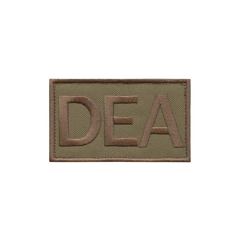 Tan Coyote US DEA Federal Agency Drug Enforcement Embroidered Fastener