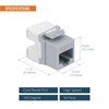 Tecmojo 180° Angled RJ45 Cat6 Keystone Jacks in Gray 25