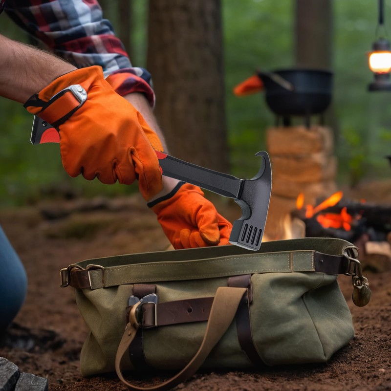 DESHIL Camping Hammer Heavy Duty with Tent Stake Remover-16OZ