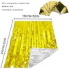MIXIAO Emergency Foil Thermal Blanket Gold (Pack of 6) Individually