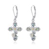 Cross Earrings 925 Sterling Silver Cross Dangle Drop Earring Gifts