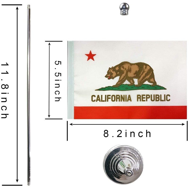 WXTWK American flag table flag (California)