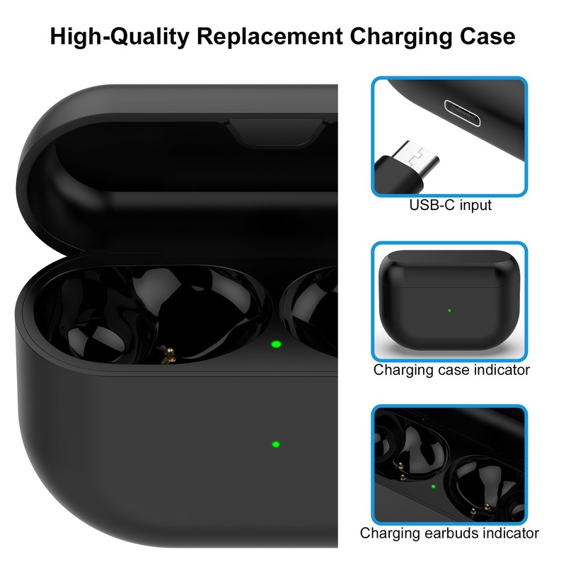 Charging Case Replacement Compatible with Jabra Elite10 and Jabra Elite
