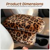 Fluffy Car Armrest Cover with Side Pockets – Plush Fuzzy