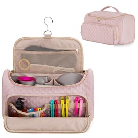 Fasrom Travel Case Compatible with Dyson Supersonic Hair Dryer and Attachments, Large Blow Dryer Storage Bag to Organize Hair Accessories for Home and Travel, Pink (Patent Design, Empty Bag Only)