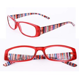 Foster Grant Simply Specs Ainsley Striped Arms Women's Readers 1.75