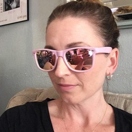 FSMILING Rectangle Sunglasses Vintage 80s Party Glasses Fantasy for Men Women, pink