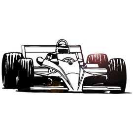 Vinyl Wall Decal Sports Open-Wheel Car Racing Race Boys Room Bedroom Decor Large Stickers Mural (ig1429) Black