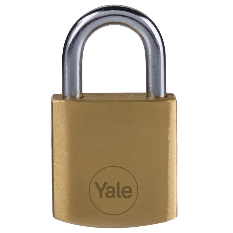 Yale - Y110B/25/113/1 Standardsicherheit 25mm Messing Vorhängeschloss - offener Stahlhäppchen