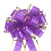 MECCANIXITY 10pcs 6 Inch Large Pull Bow Gift Wrapping Bows Ribbon Organza Purple for Wedding Baskets Presents Christmas Valentine's Day Party