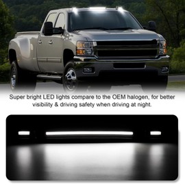 SHINEFIT 3PCS LED Cab Roof Clearance Lights Replacement for 2007-2010 Silverado Sierra 1500 Top Cab Roof Lights for 2007-2014 Silverado Sierra 2500 3500 2500HD 3500HD