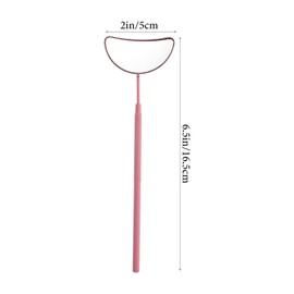 Beaupretty Lash Extension Lash Mirror Half-Moon Eyelash Extension Mirror Stainless Steel Eyelash Makeup Mirror Black Mirror