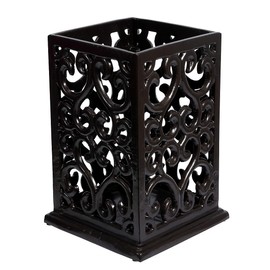 jogreful Vintage Cast Iron Utensil Holder, Cooking Decorative Utensil Organizer for Kitchen Countertop Cooking Utensil Holder (Coffee Gold, Retro)