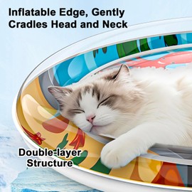 Tyasoleil Cat Water Upstream Lotus Sustainable Cooling Mat for Pets 2025, Thickened Interactive Water Bed for Dogs (B)