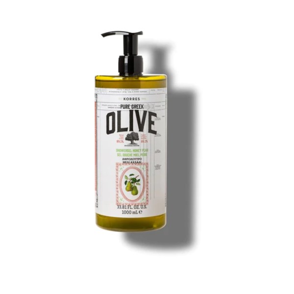 Korres Pure Greek Olive Shower Gel Honey Pear 1Ltr