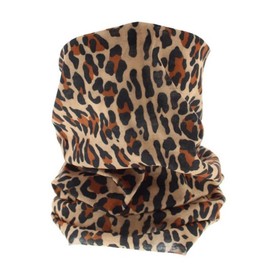 Unisex Brown Leopard Animal Print Pattern Snood Neck Face Covering Breathable Lightweight