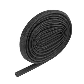 A ABSOPRO Fiberglass Heat Wire Shield Sleeve Heat High Temp Shield Adjustable Heat Shield 10ft 8mm 3/8" Black for Car Wire Protection Item Replacement
