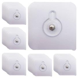 VITASHYNX 30 Pcs Self Adhesive Hooks, No Nail Picture Hangers Heavy Duty, Strong Wall Hooks for Hanging, Transparent Waterproof Adhesive Wall Hooks for Bathroom, Kitchen, Home and Office