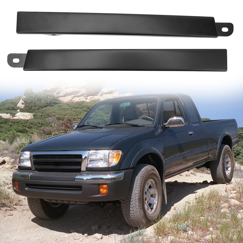 Front Bumper Headlight Trim Panels Black 1 Pair Replacement for