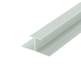 Outwater Aluminum H Channel Fits Material 1/2 Inch Thick Clear Anodized (Satin) Finish Aluminum Divider Moulding 48 Inch Length (Pack of 3)