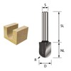 ENT Round Nose Grooving Cutter TC Shank (C) 8 mm,