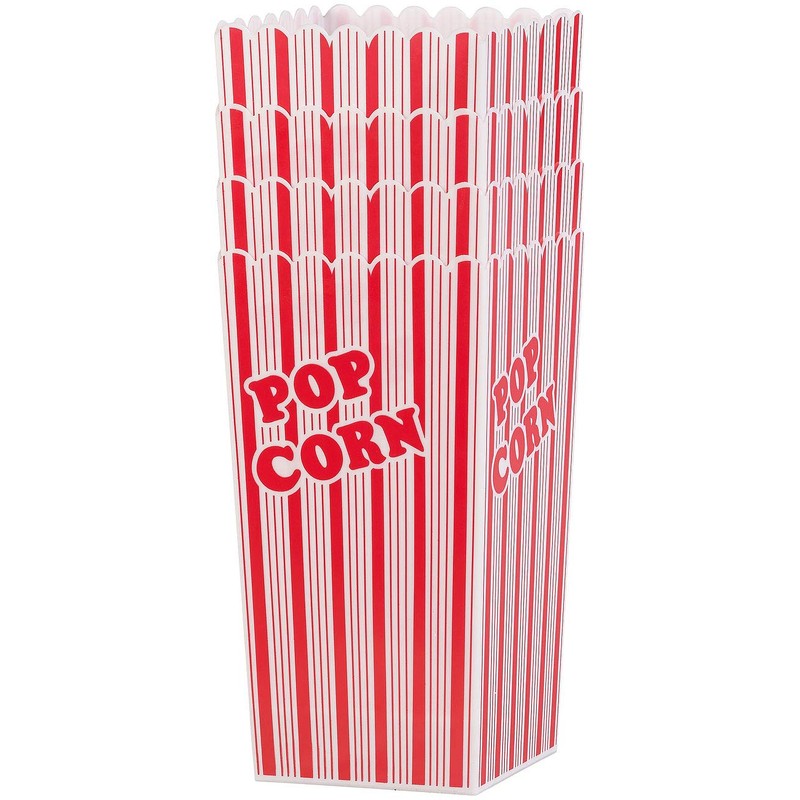 infactory Popcorn Cups: Set of 4 Reusable Popcorn Boxes, 2