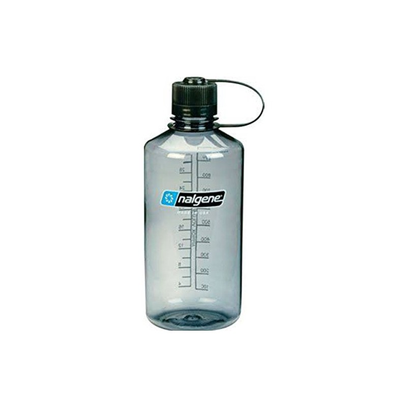 Nalgene Tritan Narrow Mouth BPA-Free Water Bottle, Gray, 32 oz