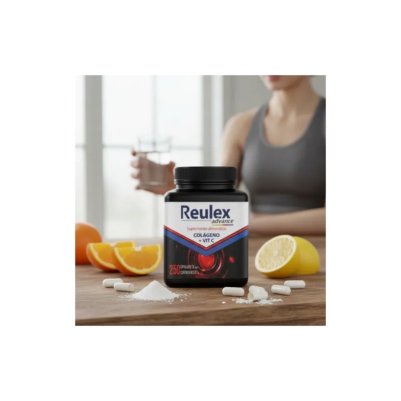 Reulex Advance | 250 Cápsulas | Colageno Msm Vitamina Huesos