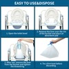 SAMEKY Commode Liners with Absorbent Pads | 100Bags+100Pads for Bedside
