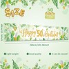 HOWAF Happy 50th Birthday Banner, Sage Green Gold Happy Birthday