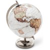 Abbott Collection 57-LATITUDE-05 Glossy Globe On Stand, White