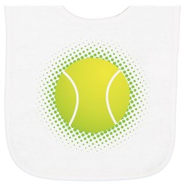 inktastic Tennis Ball Sports Gift Baby Terry Cloth Bib White 30ef9