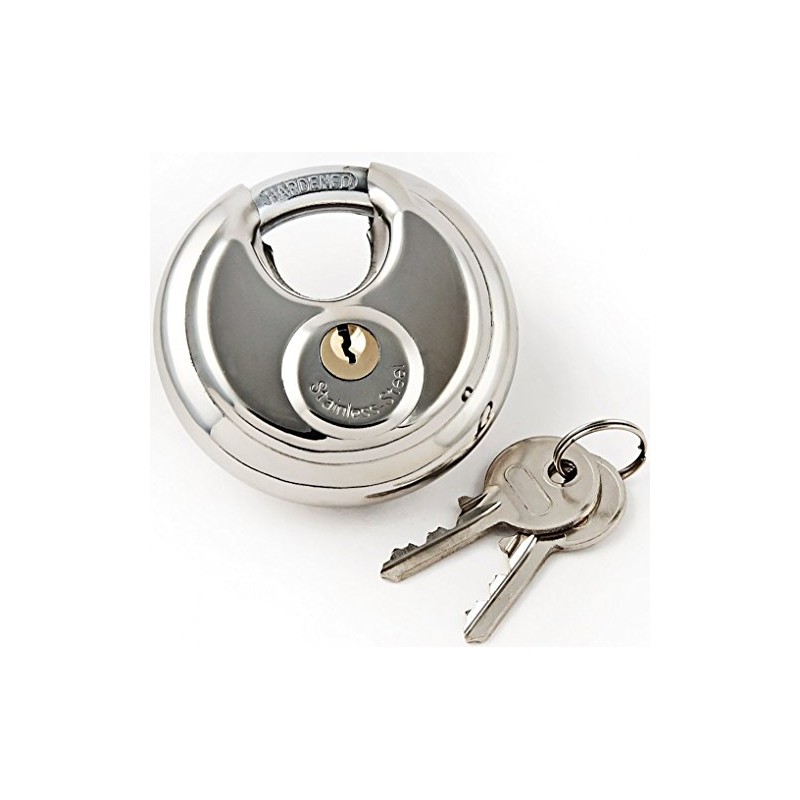 iapyx 3-Piece Set Discus Lock 70mm Diameter Padlock Lock Safety